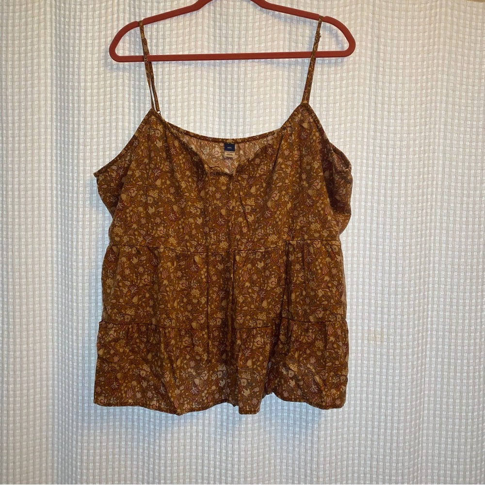 Old Navy Floral Tie Front Tank Top Size Extra Extra Large (XXL)
